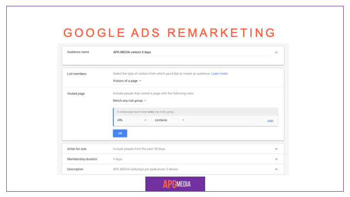 Google AdWords Remarketingo diegimas